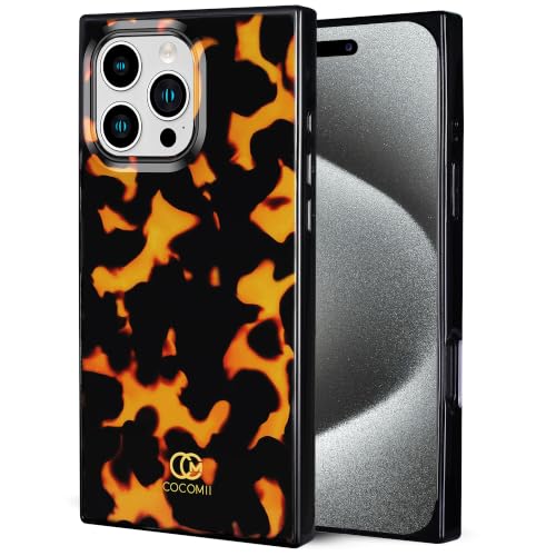 Image of COCOMII Rectangle for iPhone 15 Pro Max Case, Matte Tortoiseshell