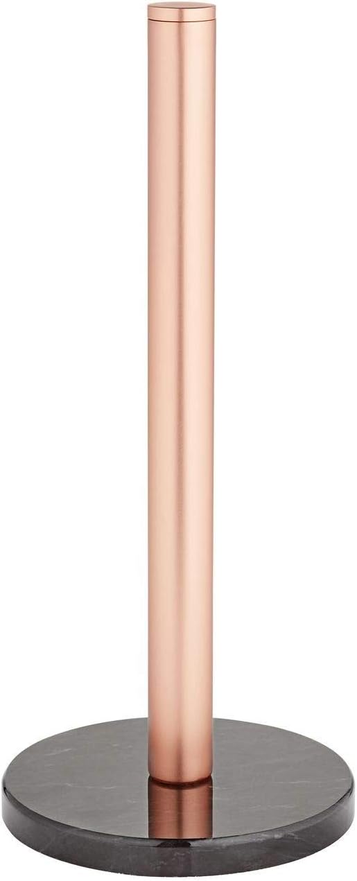 JEmarble Paper Towel Holders with Copper Plated Standing 5.5"x12.5"(Black)