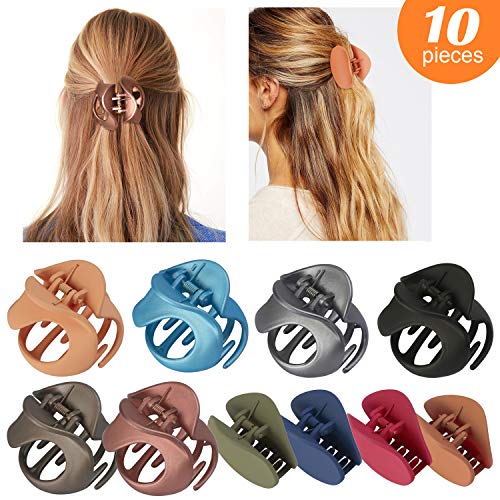 Pinzas para el pelo, 10 colores, pinzas para el pelo antideslizantes, caja de accesorios para el pelo, paquete para mujeres y niñas de pelo grueso o mediano