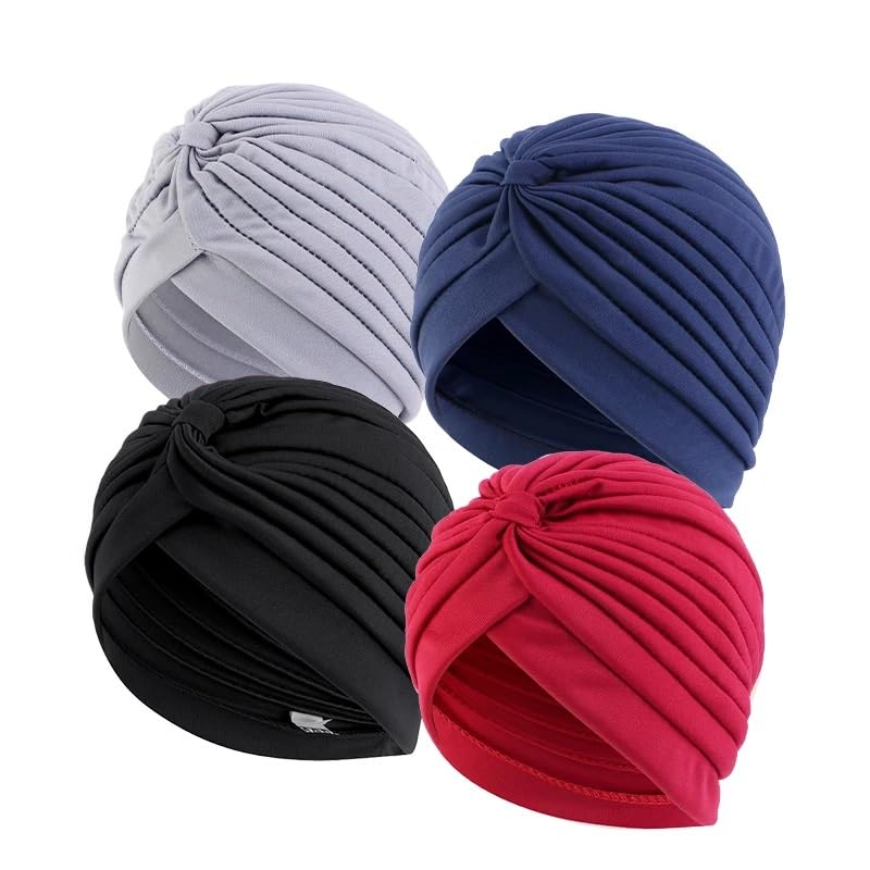TKSA STYLE Men & Women, Stretch Polyester Pagri Headwear Hair Wrap Turban Hat Chemo Beanie Cap Head Scarf Hijab Silky Turban Hats Boys and Girls-picture-36
