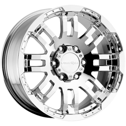 Vision Warrior 20 Chrome Wheel / Rim 6x5.5 with a 18mm Offset and a 106.2 Hub Bore. Partnumber 375-2983C18
