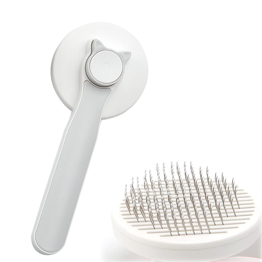 Marchul Cat Brush, Self Cleaning Kitten Brush for Short/Long Haired Cats Dog, Slicker Cat Grooming Brush to Remove Loose Fur and Dead…