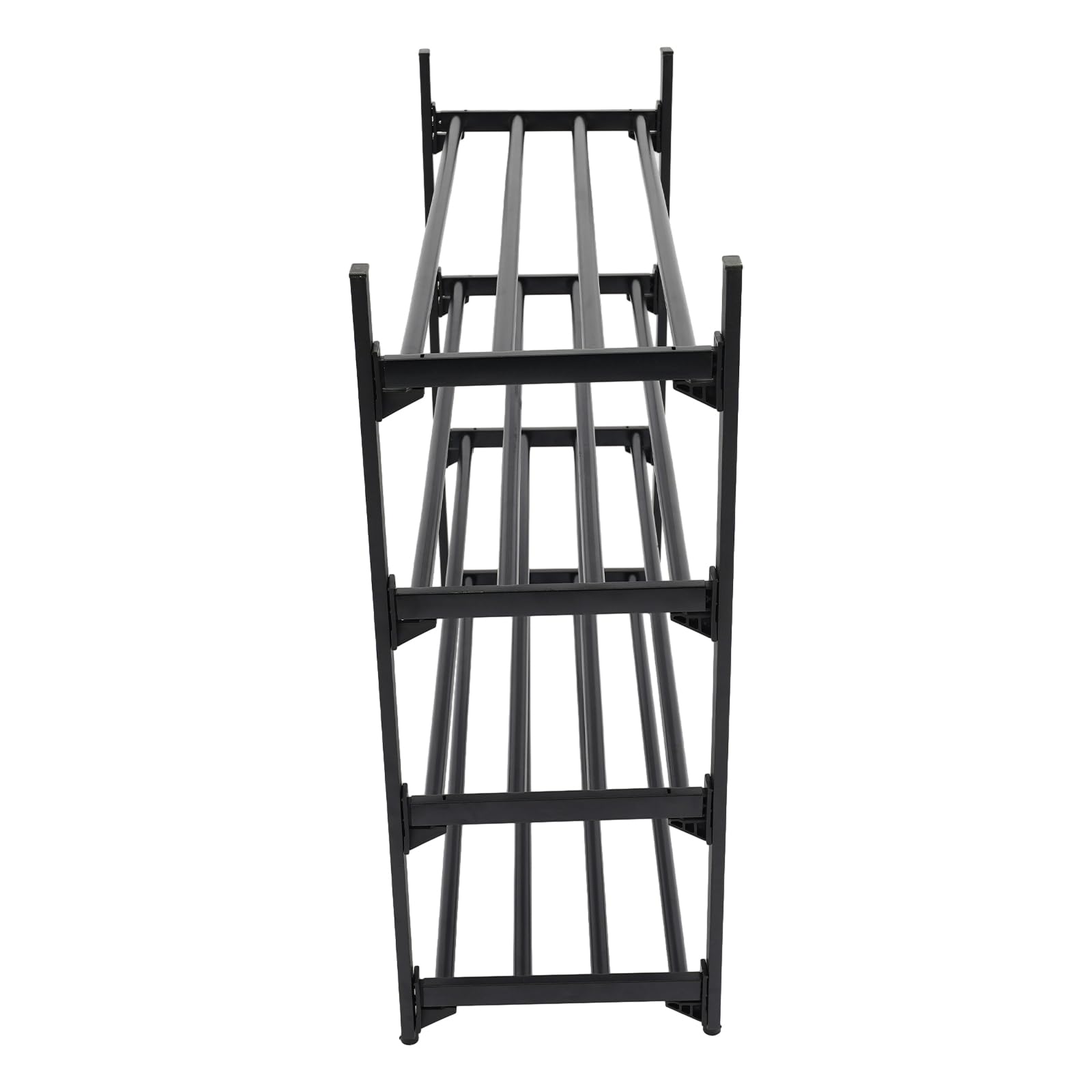 Zapatero de 66 x 24 x 63 cm, organizador de zapatos extensible, para uso en entradas, armarios, salones, garajes, dormitorios (negro)