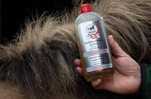 Leovet SOS Hautpflege Shampoo für Pferde | 500 ml | Zur reinigenden Pflege beanspruchter Haut durch Milben- und Parasitenbefall | Bei Schuppen, Haarausfall und Scheuerstellen