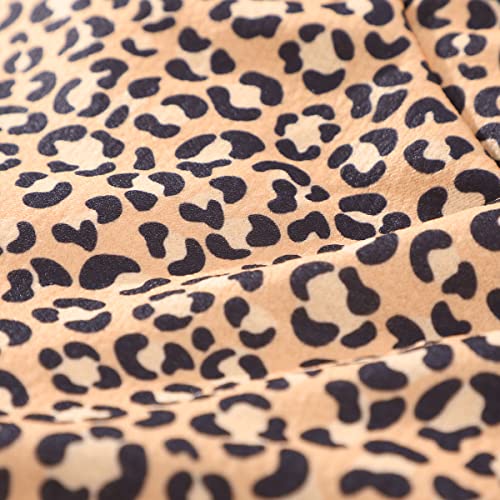 Akyzic Toddler Girl Clothes Leopard Outfit Two Piece Letter Print Short Sleeve Shirt Cheetah Print Tiered Skirt Baby Girl Leopard Dress Clothes Set 2-3T #TOP6
