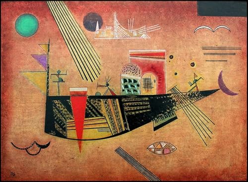Peinture poster Kandinsky graffiti abstrait moderne decoration murale grand format