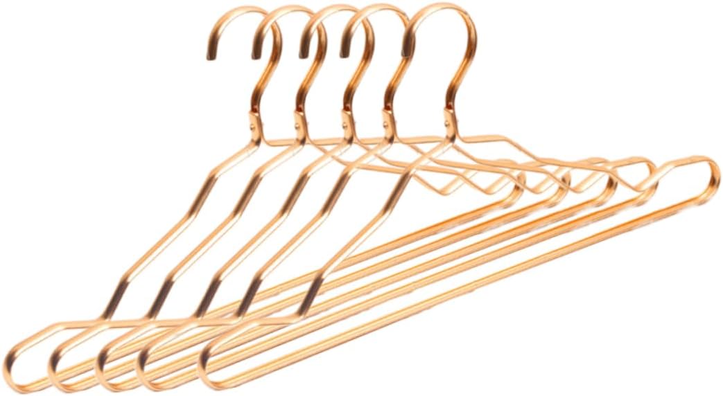 10pcs Heavy Duty Clothes Hangers Gold Aluminum Alloy Hangers for Coats Skid Resistance Non-Trace