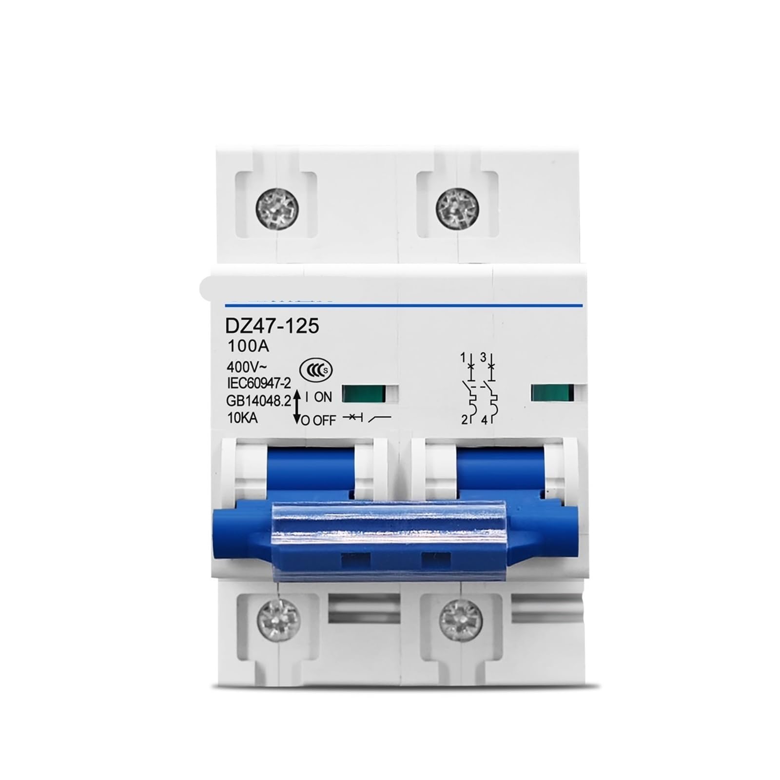 Disjoncteur 125A 2P 10kA AC 240V pour tableau électrique