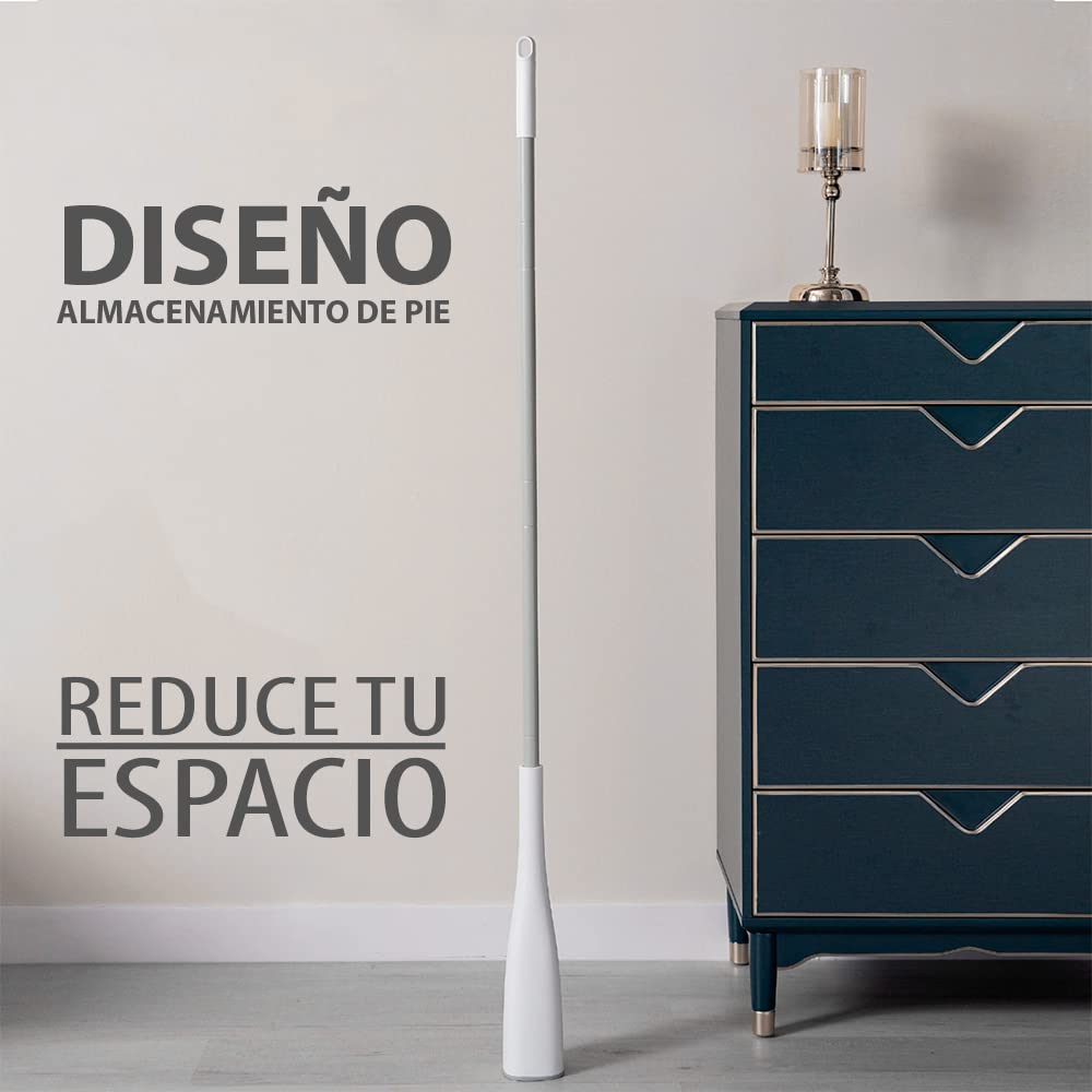 JUPPLIES Fregona Mopa para Limpiar Azulejos y Paredes + 3 Recambios - Fregona Autoescurrible 360ª Super Absorbente - Fregona Multifuncional para Limpieza - Mopa de Limpieza Diseño Minimalista