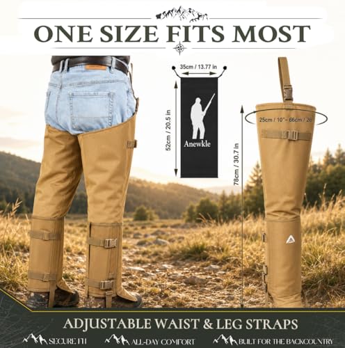 Snake Gaiters for Men&Women Waterproof Snake Guard Leg Protection with PP Board Inserts 1000D Oxford Fabric Hunting Gaiters with Secure Underfoot Straps for Hiking Fishing Farming Brush Clearing by Anewkle - Image 3