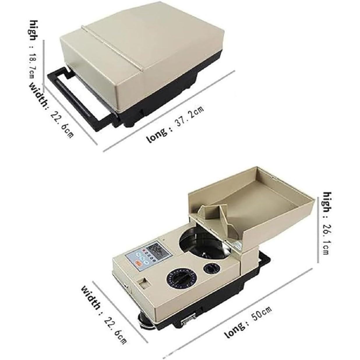 Selezionatore di Contamonete Elettronico, Contatore di Monete Ad Alta velocità da 1200 Pezzi/Min per Monete da 15mm ~ 34mm, Selezionatore di Monete per Negozi di Banche Aziendali Ristoranti