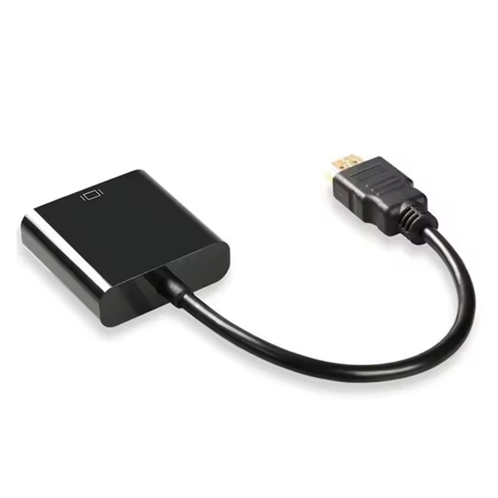 Adattatore da HDMI a VGA 1080p con porta audio e alimentazione per computer portatile PC proiettore (HDMI a VGA nero)