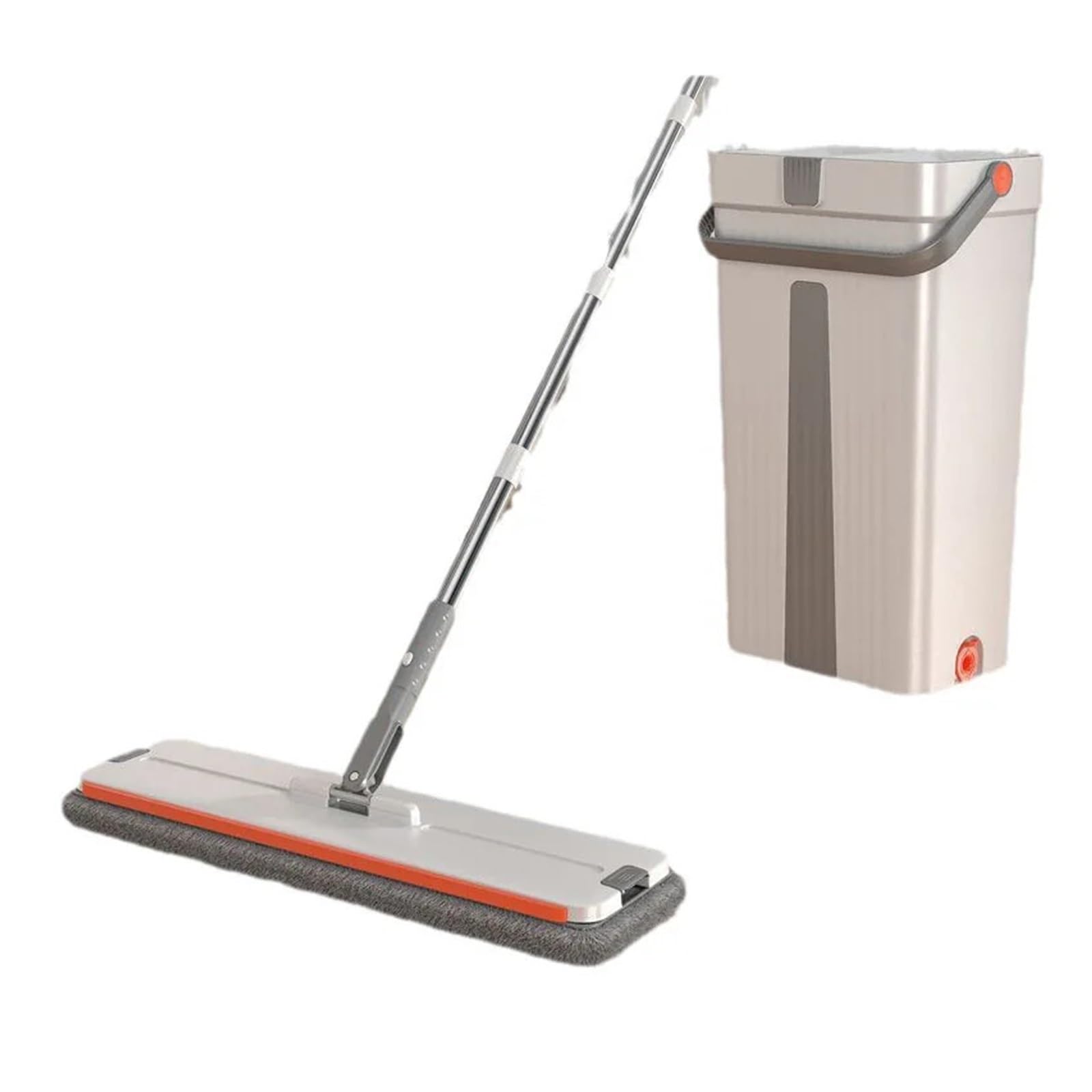 Trapeador Plano sin Lavado a Mano Trapeador de Limpieza fácil sin Lavado doméstico Trapeador Grande Trapeadores Limpieza de Pisos(4 Fast Cloth 33cm)