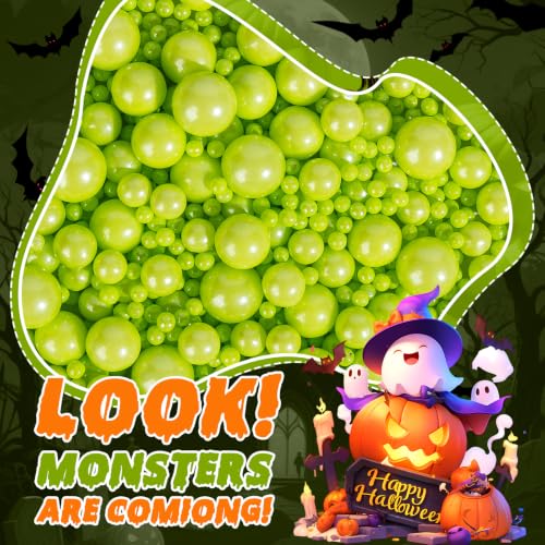 Image of Edible Halloween Sprinkles,130g,Green Pearls Sprinkle for Cake Decorating
