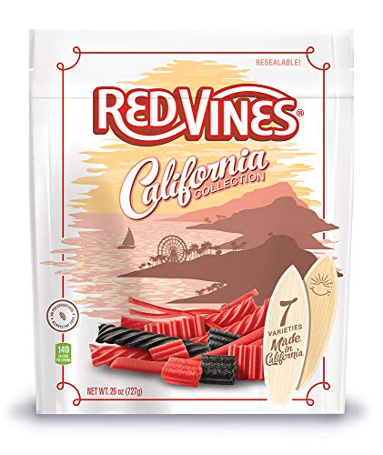 Red Vines Red & Black Licorice Assortment, 26oz Bag, California Collection, Soft & Chewy Candy