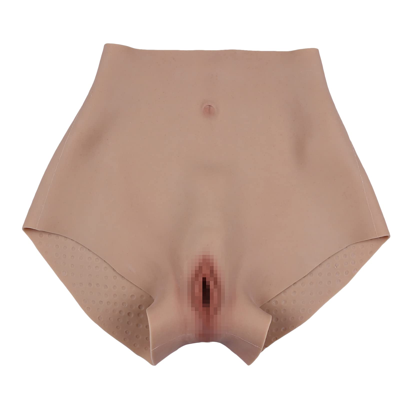 Hsnc Crossdresser Men's No.1 Crossdresser Underwear Boxer Briefs Silicone Vagina Fake Buttocks Gaff Panties For Transgender Drag Queen Trans Woman (,Vagina And Pubic Hair)