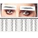 DAGEDA Brown 40 Pairs 4 PC 4D Eyebrow Transfers Stickers, Long Lasting Natural Waterproof Bionic Eyebrow Water Transfer Tattoo Eyebrow Sticker For Woman Man Makeup Toolï¼ˆ#ZX-008ï¼‰