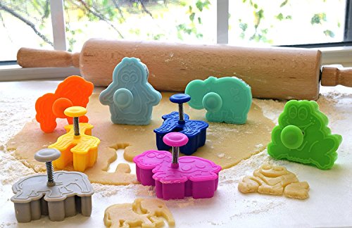 R&M International Party Animals, Set of 8 Stamper Set, Standard 2" (8-Piece, Silver