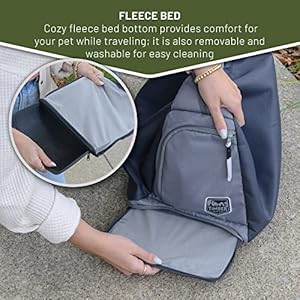   TIMBER-RIDGE-Dog-Sling-Dog-Carrier-with-Adjustable-Strap-Zipper-Pocket-Dog-Slings-for-Small-Dogs-with-Removable-Pet-Pad-Puppy-Carrier-Sling-Bag-Carrier-for-Dogs-CatsGrey20lb