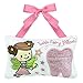 free-space Tooth Fairy Pillow for Boy and Girl Embroidered Cartoon Tooth Pocket Tooth Fairy Gifts Kids (Pink)