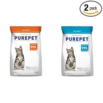 Purepet Adult Cat Food Combo of Mackerel, 7 kg & Ocean Fish, 7kg