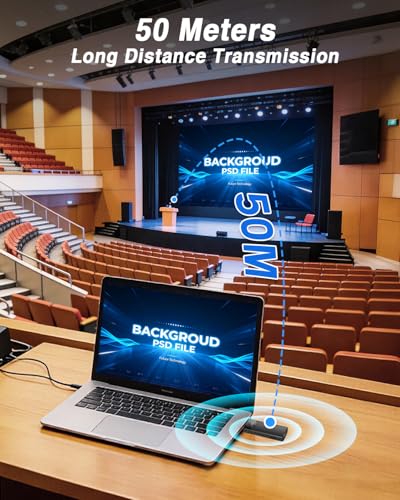 Image of CEROAN Wireless HDMI Transmitter and Receiver, 2.4G /5G Dual Band Wireless HDMI Extender Kit, Plug & Play 1080P 60fps, Long Range up to 50m /165ft for Laptop /PC to TV /Projector /Monitor