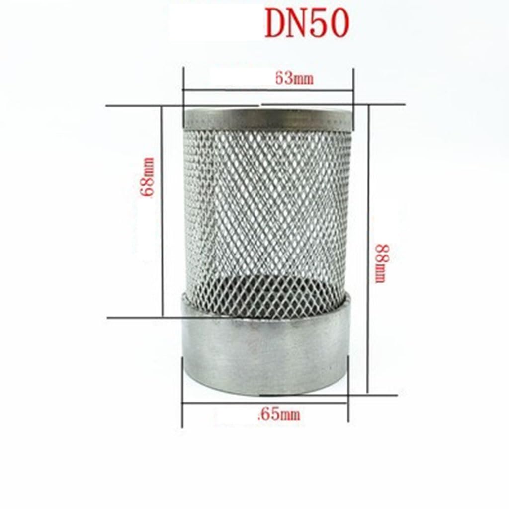 Sieb, Rohrsiebe, Inline-Netzsieb, Edelstahlfilter, Innengewindefilter for Gartenbewässerungsaquarium-Wasserpumpe, Netzabdeckung(2")