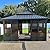 PURPLE LEAF 12' X 14' Solarium Sunroom Permanent Hardtop Gazebo Galvanized Steel Double Roof Aluminum Outdoor Screen House for Lawn Deck Backyard Grey