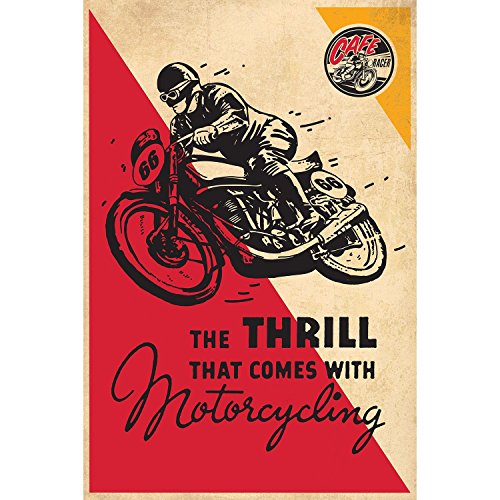 Affiche moto ancienne cafe racer le cadeau idéal pour motard passionné