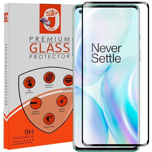 Image of STP FEEL Advanced Black Border Tempered Glass Screen Protector for Oneplus 9 Pro /Oneplus 10 Pro (6.67 Inch) | Full Screen Coverage (except edges) Screen Protector Guard Protector, Pack of 1