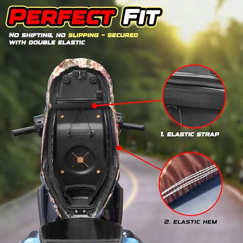 Image of Scooty Dog Protection Seat Cover for Suzuki Avenis - Protect Seat from Animals Sleeping, Climbing & Scratching, Canvas Inside Cotton Layer with Triple Stitched Bottom Elastic