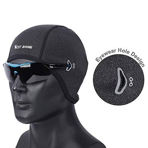 Boné de ciclismo de inverno, Andoer Boné de ciclismo de inverno à prova de vento de lã térmica corri