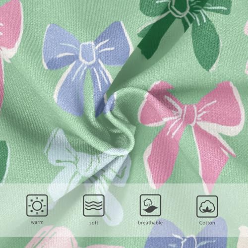 Wusikd Bows Green Pink Girls' Underwear Cotton Girls Briefs Soft Toddler Underwear 2T3