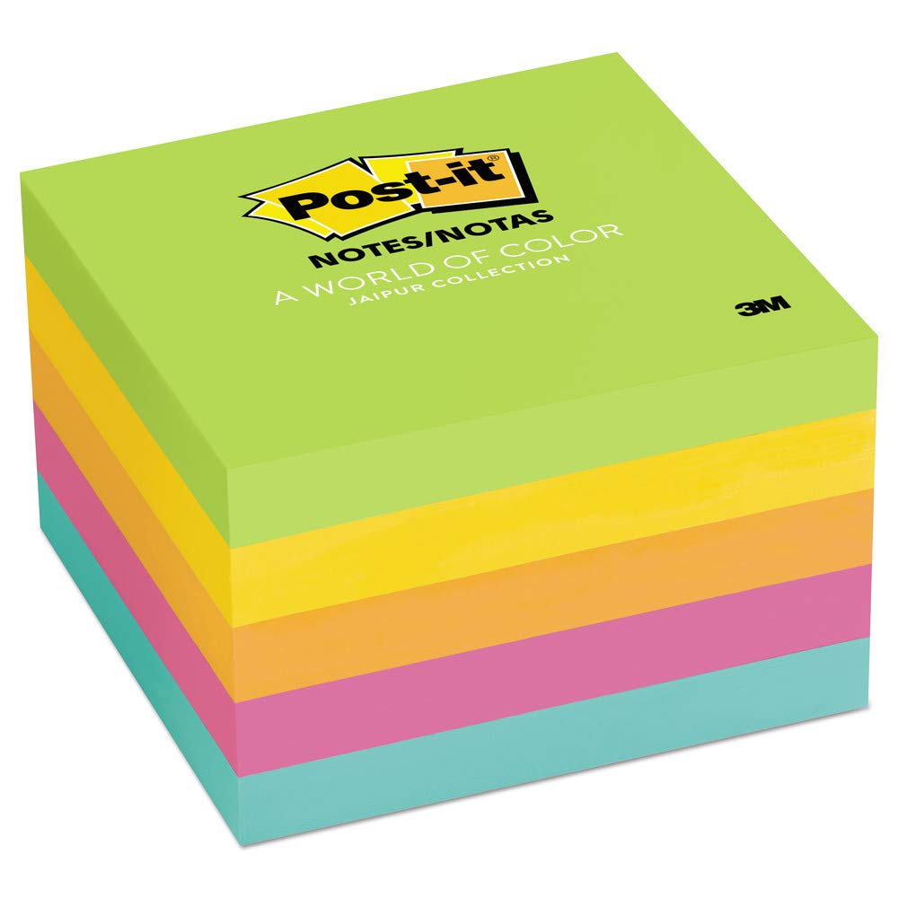 Post-it Notes 654-5UC Original Pads In Jaipur Colors, 3 X 3, 100-Sheet, 5/pack