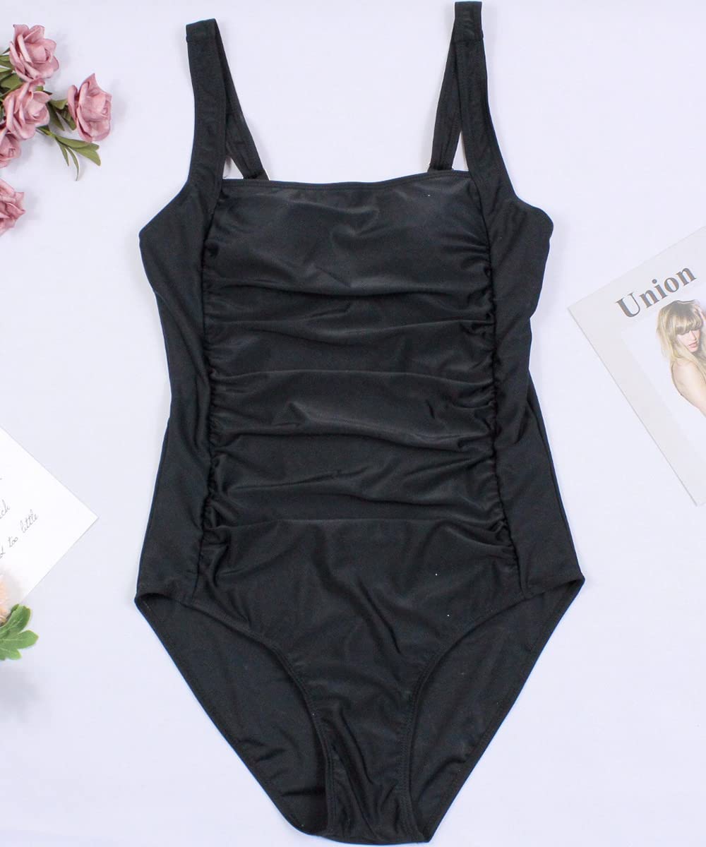Bañador Reductor Mujer Barriga Trajes de Baño Una Pieza Bañadores de Reducir Barriga Cintura Alta Traje de baño de una Pieza para Mujer Sexy Traje de baño con Cuello en U Conjuntos de Bikinis