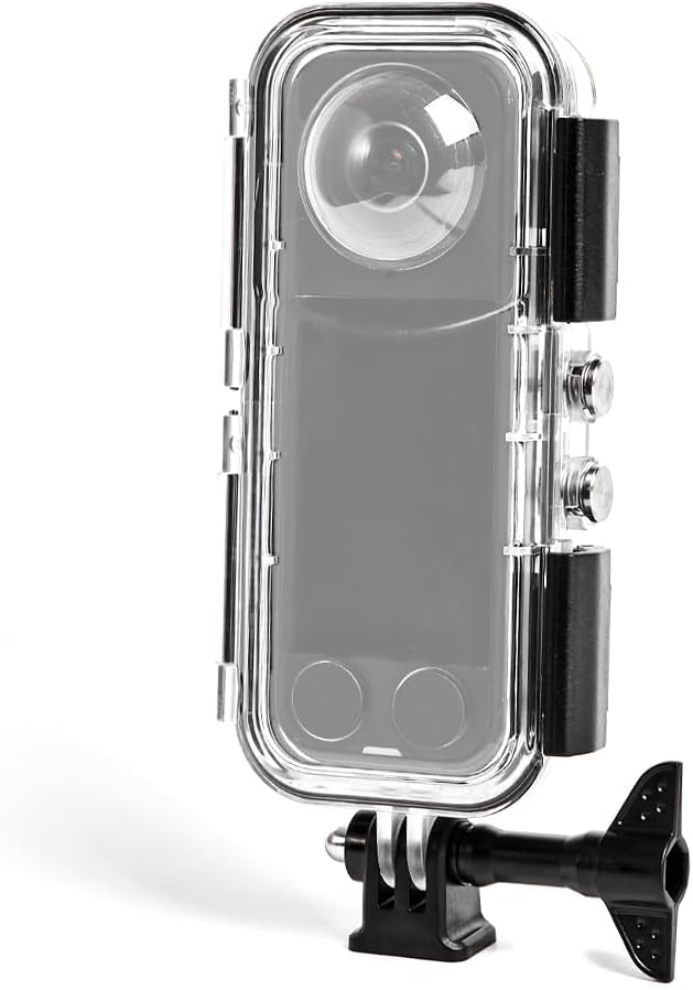 FEICHAO X5 Camera Housing Case 45m Deep Diving Waterproof Shell Compatible with X5 Sports Camera (Glass Lens)