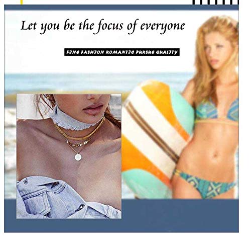 Zoestar Sequin Bikini Body Chain Beach Gold Waist Chain Body Jewelry For Women （1Pc) #TOP3