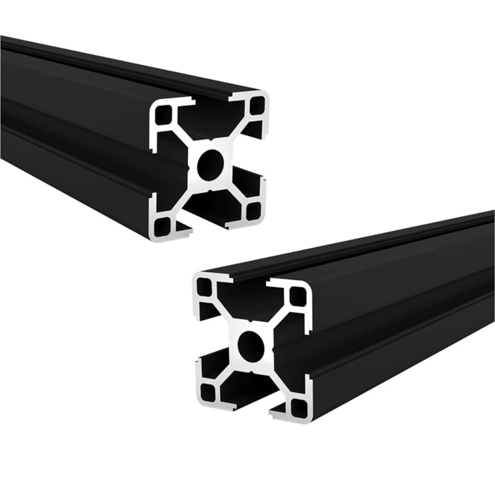 GTPBAO Telaio for binario in tubo quadrato 30x30mm anodizzato nero con profilo in alluminio 3030, tipo T, for struttura di apparecchiature, standard europeo Binario estruso(700mm 27.56")