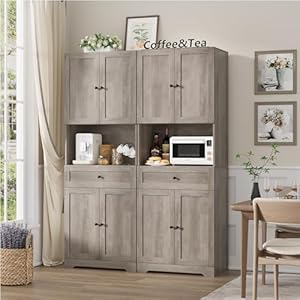 HIFIT Tall Bathroom Storage Cabinets, Farmhouse Linen Cabinet with 4 Doors & Wide Shelves & Drawer, 67” Tall Storage Cabinet Freestanding for Bathroom, Dining Living Room, Kitchen, Pantry, Brown, 1Pcs HIFIT Tall Bathroom Storage Cabinets Farmhouse Linen Cabinet with 4 Doors Wide Shelves Drawer 67 Tall Storage Cabinet Freestanding for Bathroom Dining Living Room Kitchen Pantry Brown 1Pcs