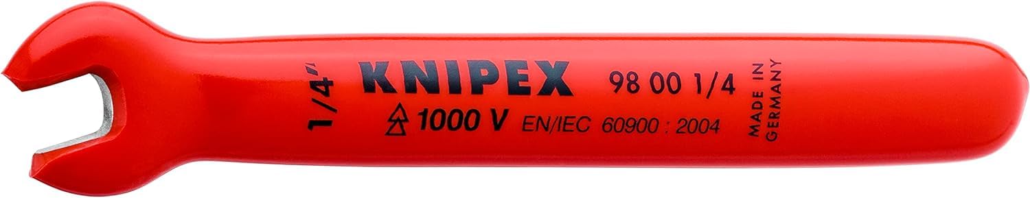 KNIPEX Open-End Wrench, 98 00 1/4", Red, 1/4-Inch