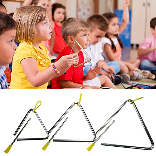 1 Pcs Musikalisches Dreieck, Triangel Musikinstrument + 1 Sand-Ei aus Holz, Schlaginstrument Klöppel, Mit Schlägel Frühpädagogisches Spielzeug, Stahl Rhythmus Percussion Für Kinder Erwachsene - Image 7
