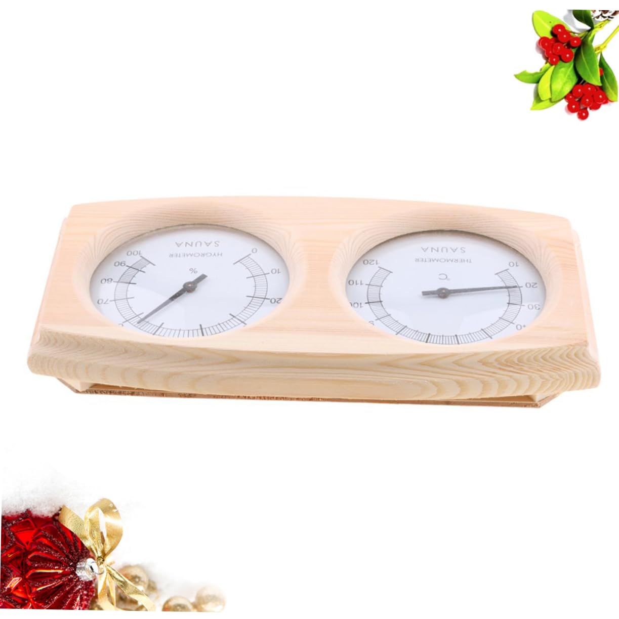 BESPORTBLE Termómetro Higrómetro De Madera Medidor De Temperatura y Humedad Para Sauna