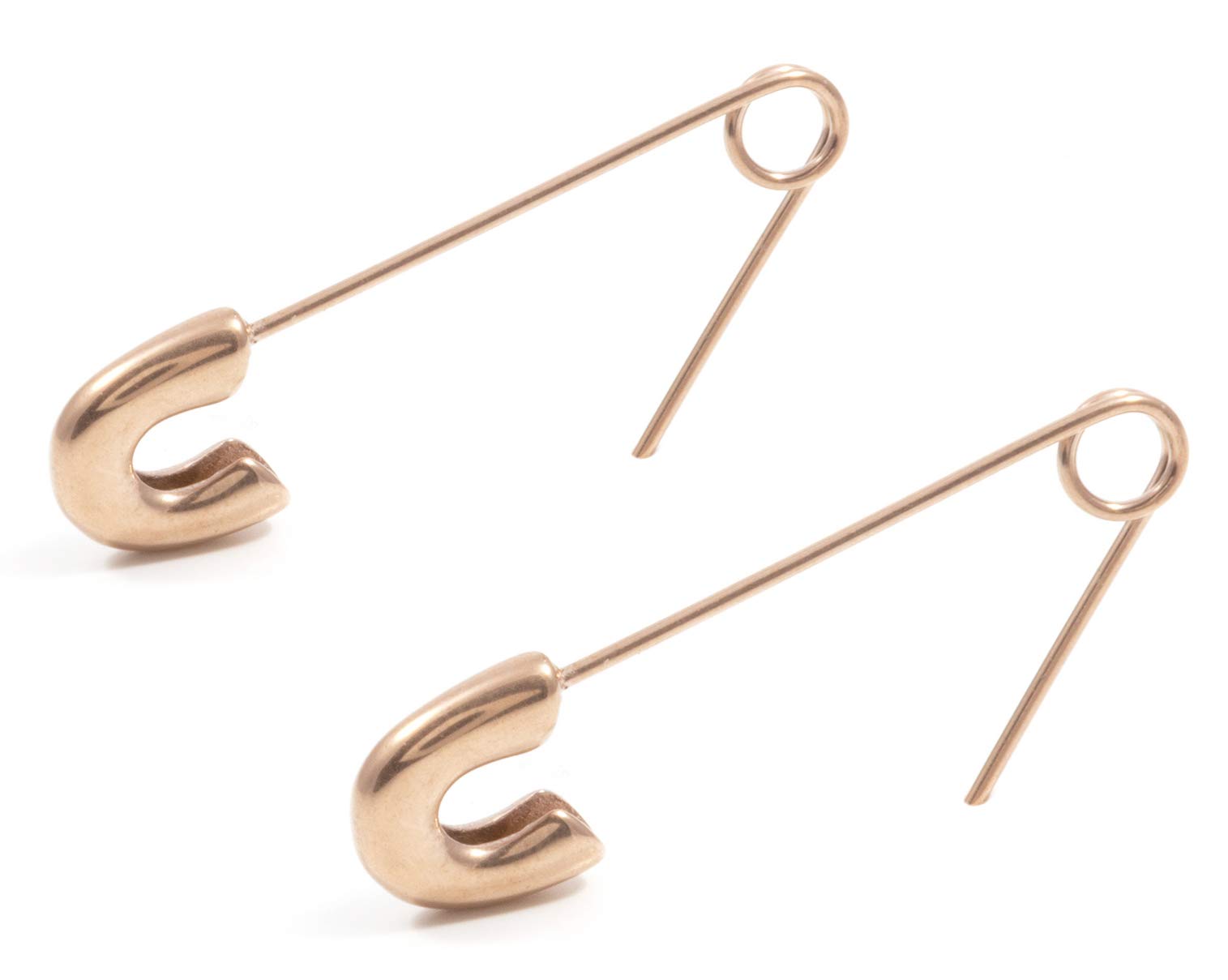 Image secondaire de Happiness Boutique Femmes Boucles d'Oreilles Epingle de Sûreté Plaqué Or Rose | Boucles d'Oreilles Délicates Bijoux Acier Inoxyd