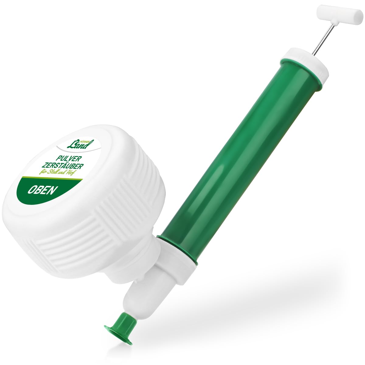 HÜHNER Land Kieselgur Zerstäuber - Pulverzerstäuber, Stäubepumpe für Kieselgur für Hühner I Kieselgur-Pulverzerstäuber, Vernebler für Hühnerstall zur Bekämpfung von Milben, Rote Vogelmilbe