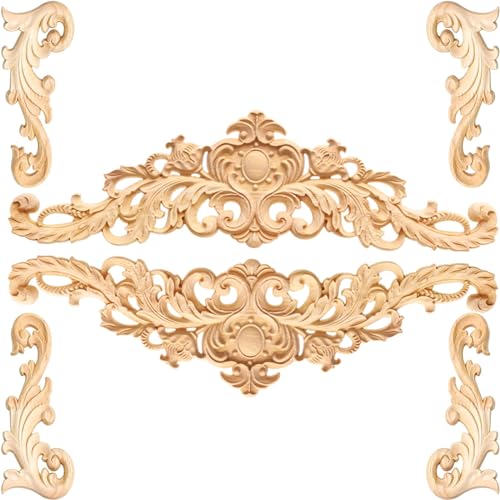 🏕【Dimensioni】Sono disponibili 2 diverse dimensioni per gli adesivi in ​​legno per mobili, la dimensione dell'adesivo lungo per intaglio del legno è: 30*8 cm/11,8*3,15 pollici, la dimensione dell'adesivo per legno angolare è: 16*6 cm/6,3*2,36 pollici.