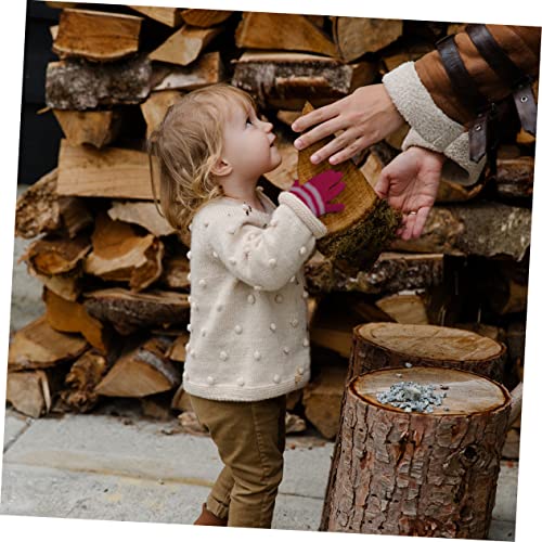 Healifty 6 Pairs Warm Knitted Gloves Full Finger Elastic Winter Mittens for Boys and Ages Soft Comfortable and Easy to Clean2