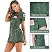 EraSpooky Women's Pilot Costume Sexy Flight Suit Army Girl Dress Uniform Military