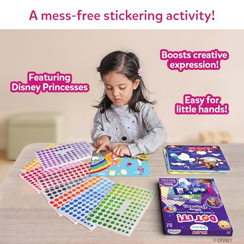 Image of Skillmatics Dot It Sticker Art - Disney Princess, Mess-Free Fun for Kids, 500+ Stickers, Craft Kits, DIY Scrapbooking Activity, Gifts for Girls & Boys Ages 3, 4, 5, 6, 7