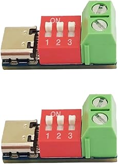 2 個 Type-C PD QC トリガー 5V-20V DC 調整可能な電圧電源モジュール ダイヤル調整電圧 高速充電 おとりモジュール 耐久性があり、使いやすい