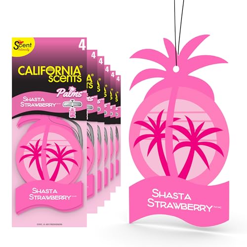 California Scents Palms Paper Shasta Strawberry Air Freshener